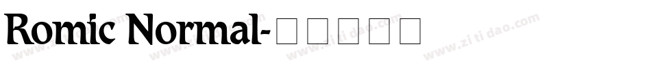 Romic Normal字体转换